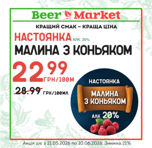 Акція на Малина з коньяком 20%